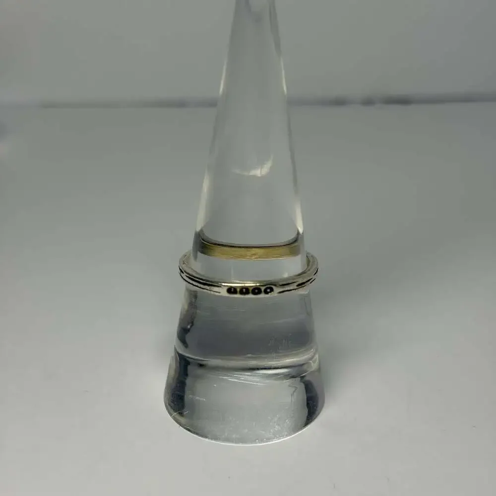 Silver Tone V-Shape Stacking Ring